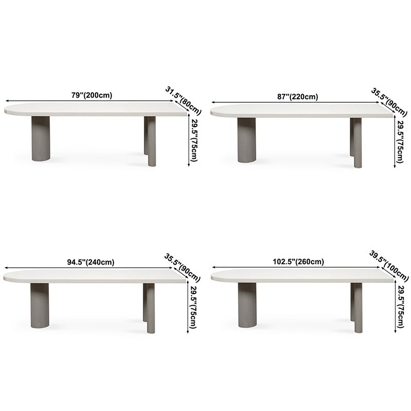 Irregular Pine Solid Wood Dining Table Modern White Top Island Table with 3 Legs Clearhalo ' dining_table' 'Dining Tables & Seating' 'Dining Tables' 'furn' 'furn_dining_table' 'Furniture' 'furniture_dining_table' 'Kitchen & Dining Furniture' 'kitchen&dining_furn' 'kitchen' 'kitchen_dining_table' 1200x1200_f619157e-2bf3-45af-8928-25914be879d7