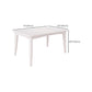 Set da tavolo da pranzo bianco 1/5/7 PC Tavolo da pranzo in legno massiccio in legno