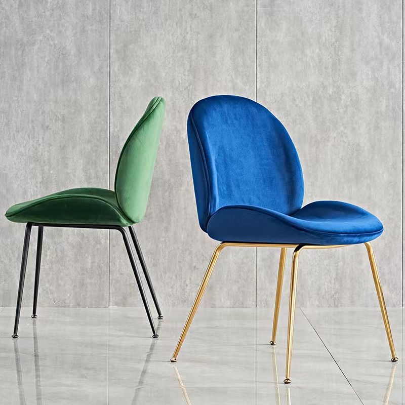 Glam -stijl eetkamerstoel gestoffeerde eetkamerstoel voor binnen