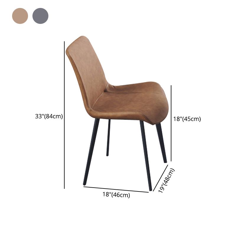 Indoor Industrial Arm Chair Solid Back Metal Upholstered Dining Room Chair Clearhalo ' kitchen&dining_furn' 'Dining Chairs' 'Dining Tables & Seating' 'dining_chair' 'furn' 'furn_dining_chair' 'Furniture' 'furniture_dining_chair' 'Kitchen & Dining Furniture' 'kitchen' 1200x1200_f61bcf94-4b4d-4bc5-9691-f54bca39d403