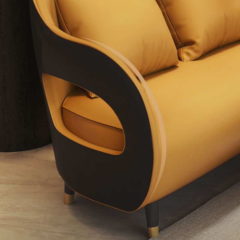 Divano in legno in fico resistente alla lacrime di divano standard con braccio inclinata contemporanea