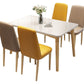 Rubberwood Modern Solid Wood Dining Table 4 Legs Base Table in Wood Color Clearhalo ' dining_table' 'Dining Tables & Seating' 'Dining Tables' 'Furniture' 'furniture_dining_table' 'Kitchen & Dining Furniture' 'kitchen&dining_furn' 'kitchen' 'kitchen_dining_table' 1200x1200_f61ca255-70f6-4838-9031-158561999c6a