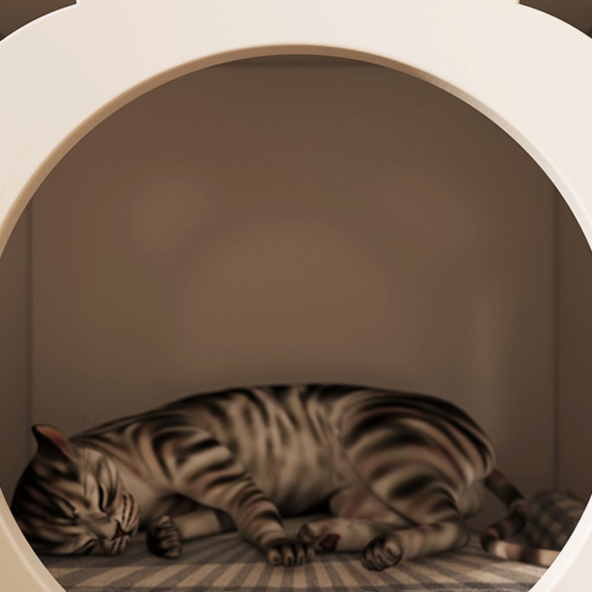 Künstlicher Holz Akzenttisch Nachttisch moderner Aufbewahrungskabinett Beine