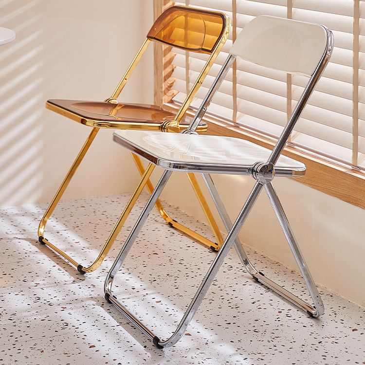 Single Foldable Armless Dining Chairs Open Back Dining Side Chair with Metal Legs Clearhalo ' kitchen&dining_furn' 'Dining Chairs' 'Dining Tables & Seating' 'dining_chair' 'furn' 'furn_dining_chair' 'Furniture' 'furniture_dining_chair' 'Kitchen & Dining Furniture' 'kitchen' 1200x1200_f61ddc7c-fc24-4ab9-968f-8ae74189f283