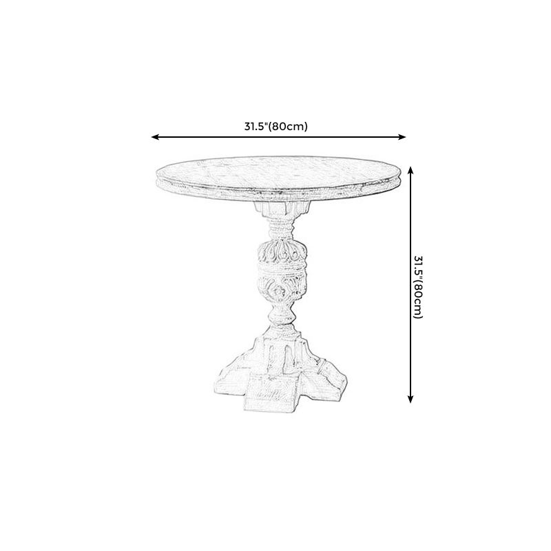 Pedestal Side Table Wood Round Side End Table- Distressed Surface Treatment Clearhalo 'Coffee & Accent Tables' 'End & Side Tables' 'end_side_table' 'Furniture' 'furniture_end_side_table' 'Living Room Furniture' 1200x1200_f61eff50-d351-46c6-8d92-ec59fcf42a25