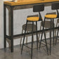 Rectangular Pine Wood Top Bistro Table Industrial Bar Table with Metal Trestle Base Clearhalo 'Bar Furniture' 'Bar Tables' 'bar_tables' 'furn' 'furn_bar_tables' 'Furniture' 'Kitchen & Dining Furniture' 1200x1200_f622a5a9-02e4-4ab4-ba5f-1fe0feff5705