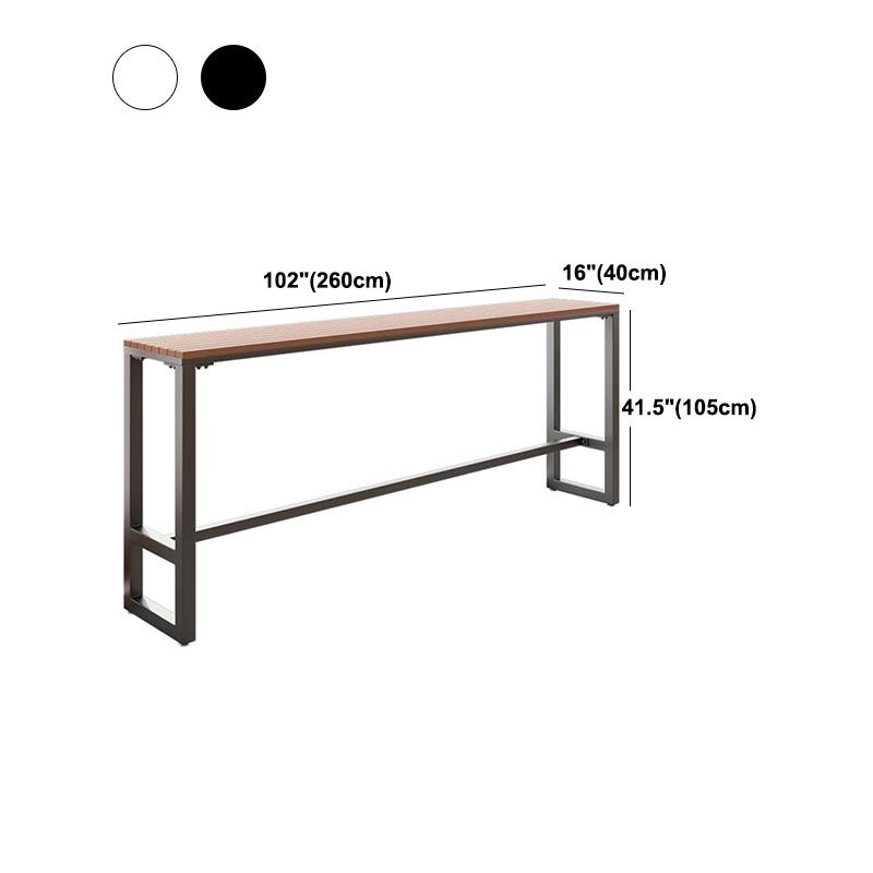 Wood Bar Dining Table Traditional Luxury Rectangle Bar Table with Trestle Base Clearhalo 'Bar Furniture' 'Bar Tables' 'bar_tables' 'furn' 'furn_bar_tables' 'Furniture' 'furniture_bar_tables' 'Kitchen & Dining Furniture' 1200x1200_f6281cf5-70a1-4d6f-8ef4-5f5e9dc9f5bb
