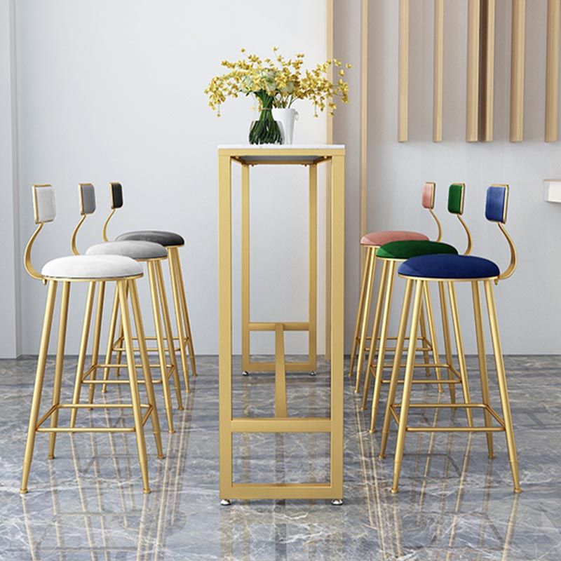 Rectangle Living Room Pub Height Dining Table Contemporary Marble Bistro Table Clearhalo 'Bar Furniture' 'Bar Tables' 'bar_tables' 'furn' 'furn_bar_tables' 'Furniture' 'Kitchen & Dining Furniture' 1200x1200_f6289cc4-4ee4-4598-8210-424e0bf535bc