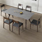 Mid-Century Modern Rectangle Dining Table Grey Sintered Stone Table Clearhalo ' dining_table' 'Dining Tables & Seating' 'Dining Tables' 'furn' 'furn_dining_table' 'Furniture' 'furniture_dining_table' 'Kitchen & Dining Furniture' 'kitchen&dining_furn' 'kitchen' 'kitchen_dining_table' 1200x1200_f628a45b-f4bd-44b6-ab8a-8c38b7381b5b