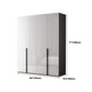 Modern Mirrored Finish Wardrobe Cabinet Engineered Wood and Solid Wood Wardrobe