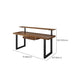 Modern Solid Wood Office Desk Rectangular Shape Computer Desk with 2-Legs for Home