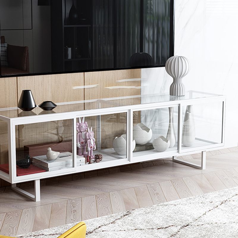 Rectangle Enclosed TV Storage Industrial TV Cabinet with Glass Doors Clearhalo 'furn' 'furn_tv_stands_entertainment_centers' 'Furniture' 'Living Room Furniture' 'TV Stands & Entertainment Centers' 'TV Stands & Media Storage Furniture' 'tv_stands_entertainment_centers' 1200x1200_f62c301c-f72f-453a-ad99-4af7e80f9fbc