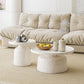 Modern Round Tray Top Cocktail Table Steel Pedestal Coffee Table Clearhalo 'Coffee & Accent Tables' 'Coffee Tables' 'coffee_tables' 'furn' 'furn_coffee_tables' 'Furniture' 'Living Room Furniture' 1200x1200_f62c91f9-9ba2-488a-b2e2-500a4c5d56c2