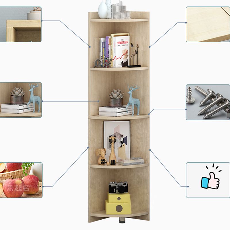 閉じた木製本棚モダンミニマリストホームリビングルームコーナーブックケース