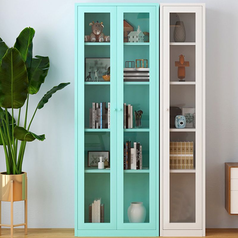 Metal Bookshelf Scandinavian Style Bookcase with Door for Office Home Clearhalo 'Bookcases' 'furn' 'furn_bookcases' 'Furniture' 'furniture_bookcases' 'Office Furniture' 1200x1200_f630910f-447a-47eb-9a2b-cb0a0ebb07c7