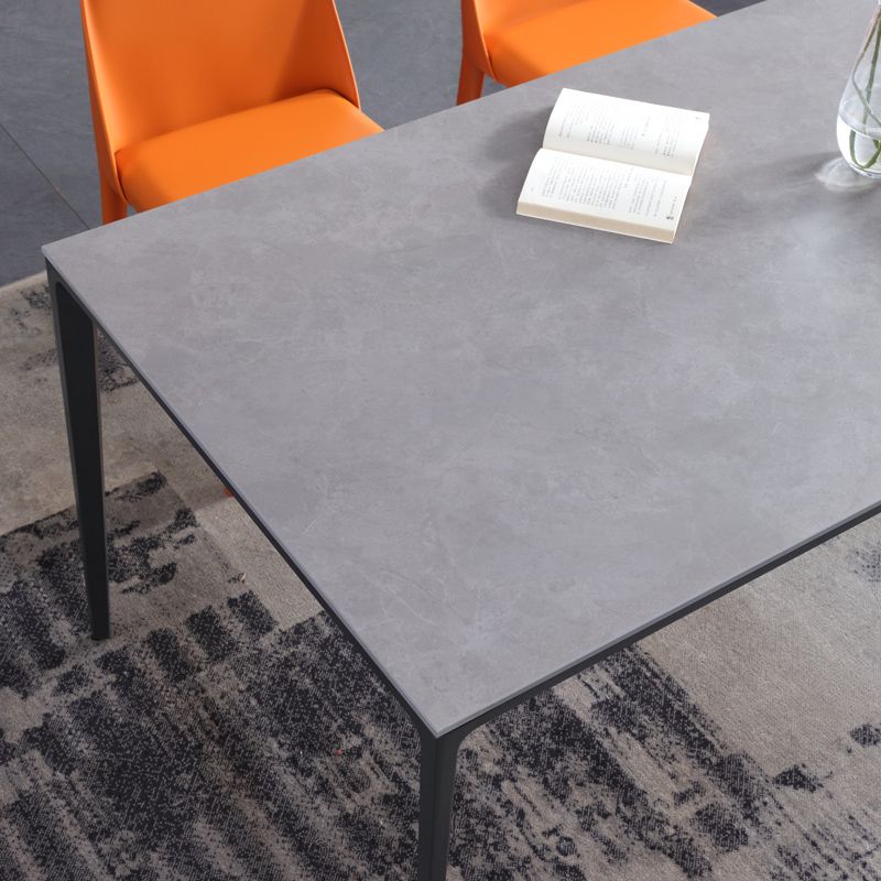 Black Metal Tripod Dining Table Industrial Rectangle Dining Room Table Clearhalo 'Dining Tables & Seating' 'Dining Tables' 'dining_table' 'furn' 'furn_dining_table' 'Furniture' 'Kitchen & Dining Furniture' 1200x1200_f630c93e-3d88-49e2-834a-fd2ba376c046