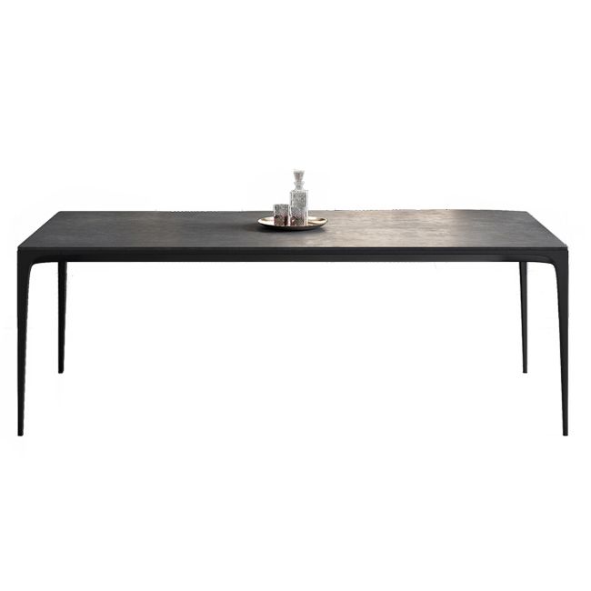 Modern Gray Dining Table Rectangle Sintered Stone Dining Table with 4 Legs Clearhalo ' dining_table' 'Dining Tables & Seating' 'Dining Tables' 'Furniture' 'furniture_dining_table' 'Kitchen & Dining Furniture' 'kitchen&dining_furn' 'kitchen' 'kitchen_dining_table' 1200x1200_f631737f-ebb3-4ab2-96e0-e49f4f009a06