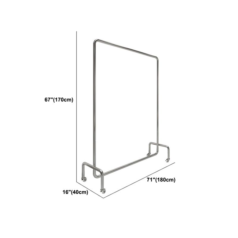 Kit di ingresso in acciaio in acciaio argento semplice per pavimenti per appendiabiti appendiabiti