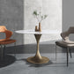Glam Style Round Stone Top Restaurant Table Gold Base Dining Table Clearhalo 'Dining Tables & Seating' 'Dining Tables' 'dining_table' 'furn' 'furn_dining_table' 'Furniture' 'furniture_dining_table' 'Kitchen & Dining Furniture' 'kitchen' 'kitchen_dining_table' 1200x1200_f63326aa-5040-4cfe-9892-4c5155bdff99