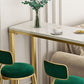 Bartisch im Glam-Stil, Steintisch mit doppeltem Sockel und Stauraum