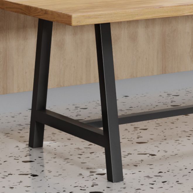 Industrial Solid Wood Rectangle Dining Khaki Standard Dining Table with Trestle Base Clearhalo ' dining_table' 'Dining Tables & Seating' 'Dining Tables' 'furn' 'furn_dining_table' 'Furniture' 'furniture_dining_table' 'Kitchen & Dining Furniture' 'kitchen&dining_furn' 'kitchen' 'kitchen_dining_table' 1200x1200_f634d534-6d1a-4e48-9ae1-02c18a16b703