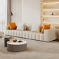 Contemporary White Sectional Sofa with Square Arms and Channel Back Clearhalo 'furn' 'furn_sectionals' 'Furniture' 'Living Room Furniture' 'Sectionals' 1200x1200_f637ad36-683e-4f79-b7be-b524679966e1