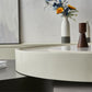 Table basse en bois avec plateau et table basse abstraite ou table de bout avec rangement
