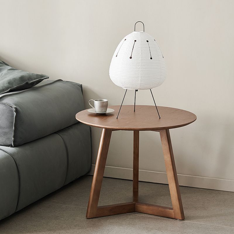 Tableau latérale rond en bois massif en bois massif scandinave 19,6 pouces