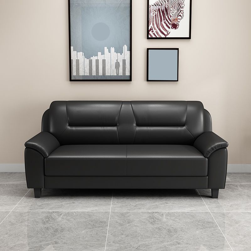 31.50" H Faux Leather Pillow Top Arm Sofa with Cushions for Living Room Clearhalo 'furn' 'furn_sofas' 'Furniture' 'furniture_sofas' 'kitchen' 'kitchen_sofas' 'Living Room Furniture' 'Sofa' 'sofas' 1200x1200_f63cf82d-90b2-4d94-aedc-ae80c21a36d7