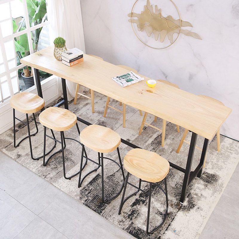 Recangle industriel Table de table en bois massif en bois massif 1/5/9