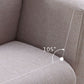 37.40" Tall Linen Sectional Pillow Top Arm Sectional with Adjustable Headrest