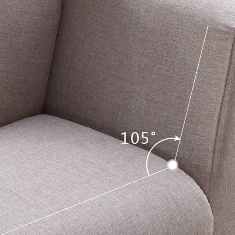 37.40" Tall Linen Sectional Pillow Top Arm Sectional with Adjustable Headrest