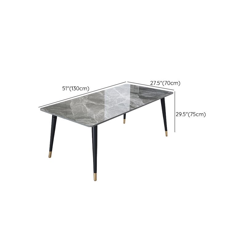 Rectangle 4 Legs Dining Room Table Contemporary Dinette Table Clearhalo 'Dining Tables & Seating' 'Dining Tables' 'dining_table' 'furn' 'furn_dining_table' 'Furniture' 'Kitchen & Dining Furniture' 1200x1200_f6404316-4993-448d-a381-6ba67d7d5e99