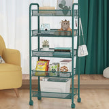 Modern Iron Bookcase, 10.5" W Geometric Bookshelf for Any Room