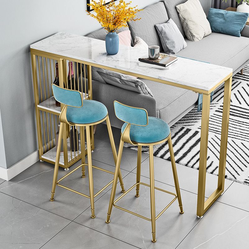 Glam Stone Bar Counter Table Rectangle Bar Counter Table for Home Clearhalo 'Bar Furniture' 'Bar Tables' 'bar_tables' 'furn' 'furn_bar_tables' 'Furniture' 'Kitchen & Dining Furniture' 1200x1200_f640cbbd-b6e1-4386-afbb-5336f264be8c