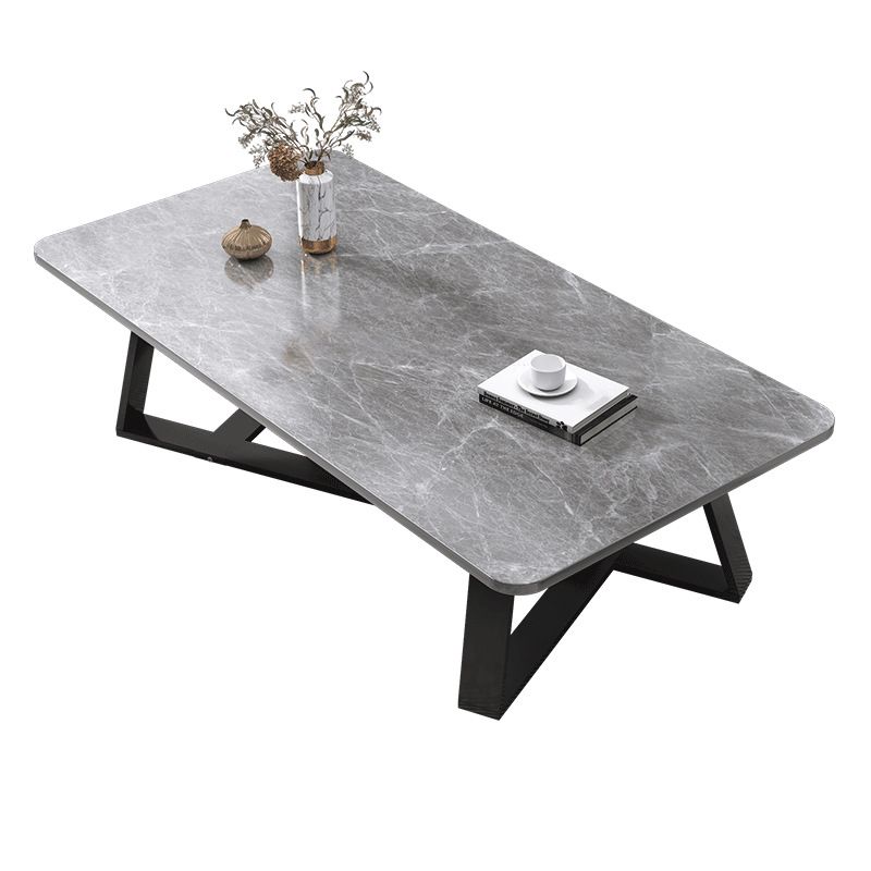 Couchtisch mit gekreuzten Beinen, moderner Couchtisch aus Holz für das Wohnzimmer