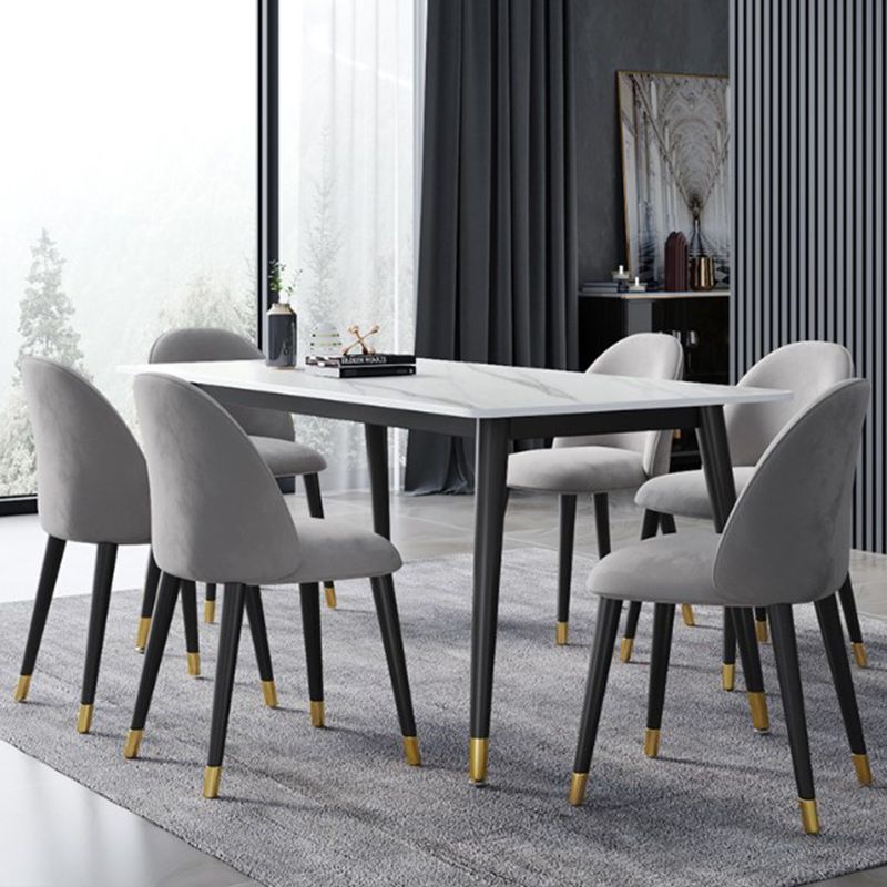 Glam Style 1/2/3/5/7 Pieces Dining Set White-gold Table Kitchen Set for Dining Room Clearhalo 'Dining Room Sets' 'Dining Tables & Seating' 'dining_room_set' 'furn' 'furn_dining_room_set' 'Furniture' 'furniture_dining_room_set' 'Kitchen & Dining Furniture' 'kitchen&dining_furn' 'kitchen' 1200x1200_f6417081-5180-494c-ad97-91f46de7449e