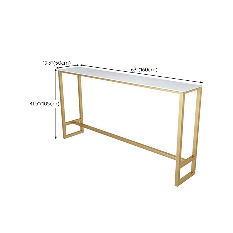 Glam Style Rectangle Bar Table Faux Marble Bar Dining Table for Living Room Clearhalo 'Bar Furniture' 'Bar Tables' 'bar_tables' 'furn' 'furn_bar_tables' 'Furniture' 'Kitchen & Dining Furniture' 1200x1200_f6424717-aa26-4dba-bc04-875f64913f49