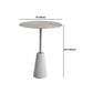 Round Stainless Steel Coffee Table Pedestal 1 Single Cocktail Table
