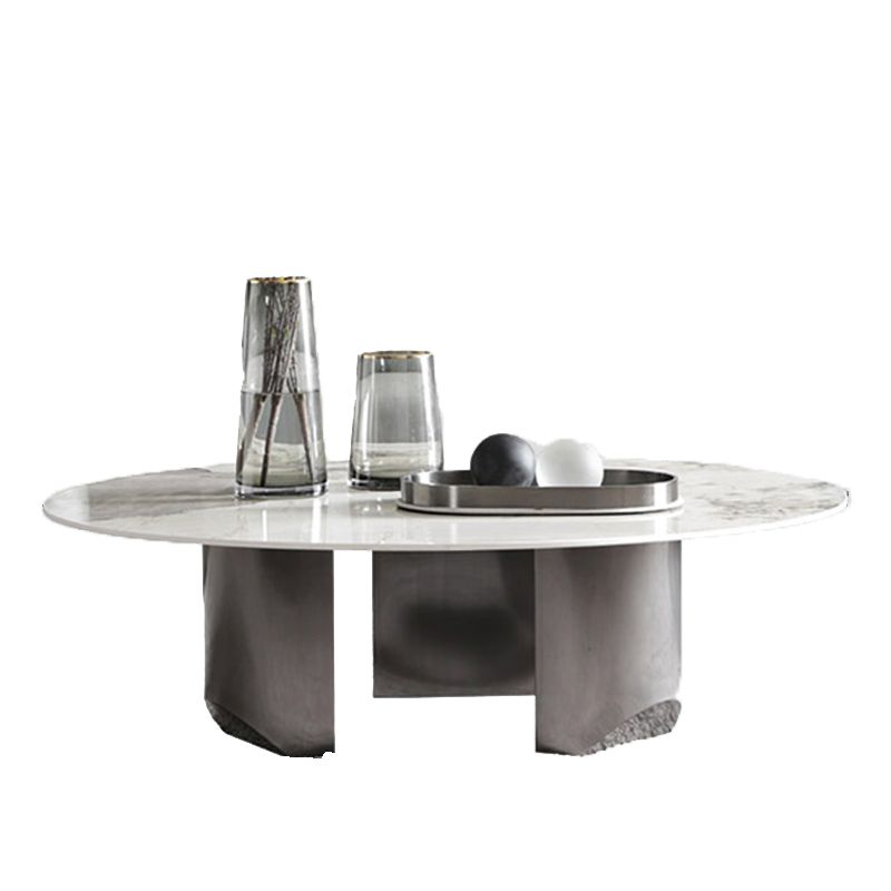 3 Legs Round Slate Coffee Table 13.8" H Modern Cocktail Table Clearhalo 'Coffee & Accent Tables' 'Coffee Tables' 'coffee_tables' 'furn' 'furn_coffee_tables' 'Furniture' 'Living Room Furniture' 1200x1200_f6445882-6b5e-4d5d-83a9-782b54891354