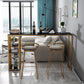 Glam Iron Bar Dining Table with Faux Marble Top Indoor Bistro Table with Shelf Clearhalo 'Bar Furniture' 'Bar Tables' 'bar_tables' 'furn' 'furn_bar_tables' 'Furniture' 'furniture_bar_tables' 'Kitchen & Dining Furniture' 1200x1200_f6479a55-50ea-4dbd-9ee0-db29b4ed9fa5