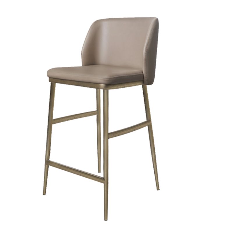 Glam Bar Stool Low Back Leather Counter Stool for Living Room Clearhalo 'Bar Furniture' 'Bar Stools' 'bar_stools' 'furn' 'furn_bar_stools' 'Furniture' 'Kitchen & Dining Furniture' 1200x1200_f6479dc8-4575-4139-a22c-6fb3019faef8