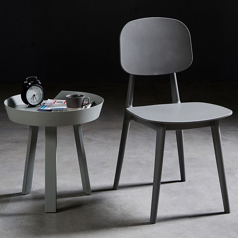 Scandinavian Restaurant Plastic Side Chair Open Back Matte Finish Dining Chair Clearhalo ' kitchen&dining_furn' 'Dining Chairs' 'Dining Tables & Seating' 'dining_chair' 'Furniture' 'furniture_dining_chair' 'Kitchen & Dining Furniture' 'kitchen' 1200x1200_f647b33d-f993-4590-9050-5bd1ce2fa6c0