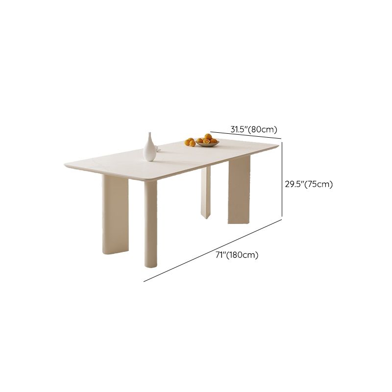 Modern Stone Dining Table with 4 Legs Dining Table for Dining Room Clearhalo 'Dining Tables & Seating' 'Dining Tables' 'dining_table' 'furn' 'furn_dining_table' 'Furniture' 'Kitchen & Dining Furniture' 1200x1200_f6488fcc-1dfd-49de-bedf-af8d6480b246