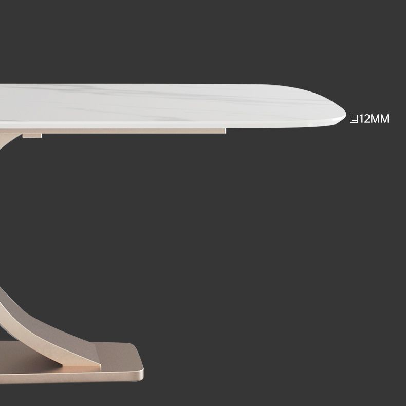 Modern Sintered Stone Dining Room Set with Rectangle Top and Pedestal Base Dining Furniture Clearhalo 'Dining Room Sets' 'Dining Tables & Seating' 'dining_room_set' 'furn' 'furn_dining_room_set' 'Furniture' 'furniture_dining_room_set' 'Kitchen & Dining Furniture' 'kitchen&dining_furn' 'kitchen' 1200x1200_f648ce39-97d7-4ffb-bf8e-7883f8d246a5