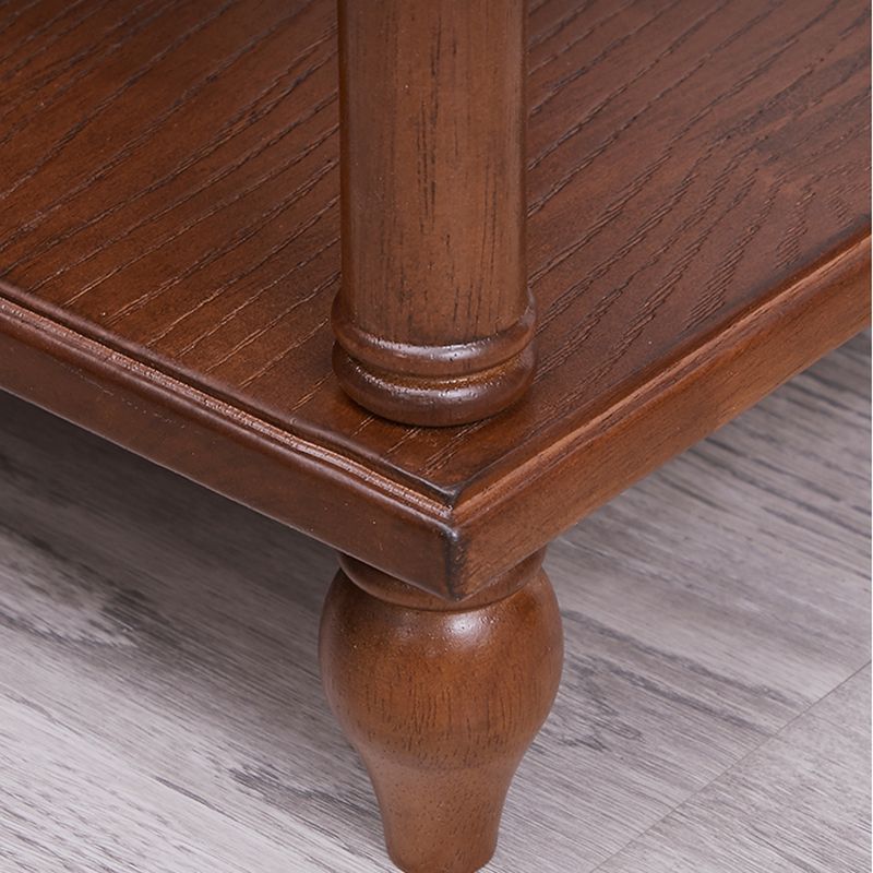 Accento contemporaneo tavolo da comodino in legno massiccio con cassetto