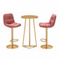 Modern Round Metal Bar Table Set 1/3 Pieces for Kitchen Dining Room
