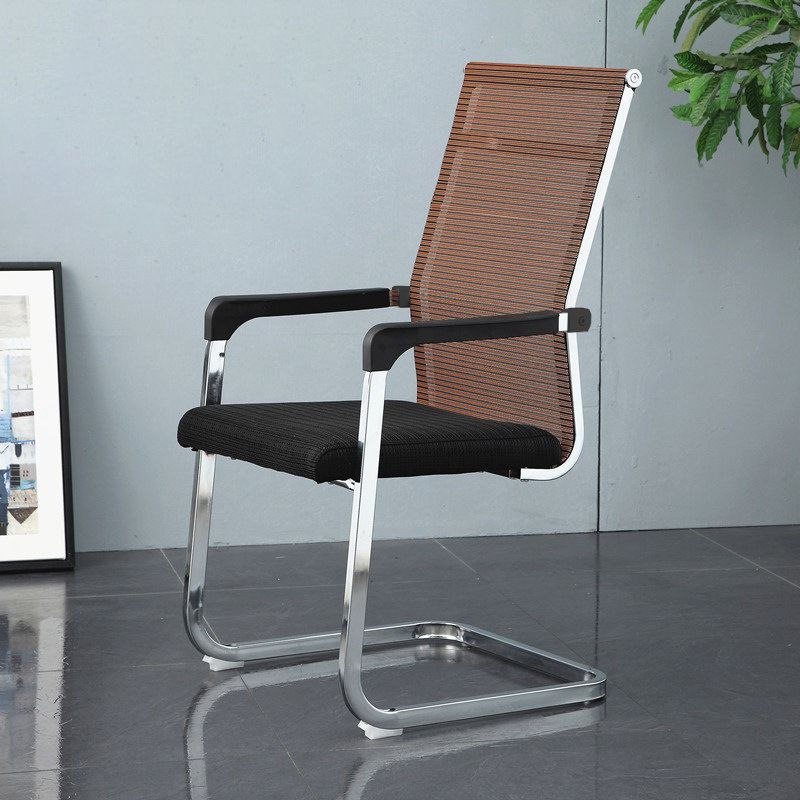Modern Desk Chair Mesh Computer Chair Conference Chair No Wheels Clearhalo 'furn' 'furn_office_chair' 'Furniture' 'Office Chairs' 'Office Furniture' 'office_chair' 1200x1200_f64a0478-0288-4964-ac4f-ac155d76e634
