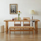 Rectangle Dining Table Brown Wood Modern Dining Table for Home
