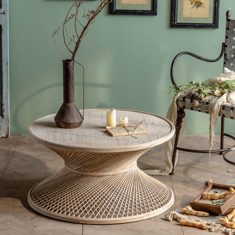 Rustic Corner Table Round Pedestal Distressed Accent Side Table Clearhalo 'Coffee & Accent Tables' 'End & Side Tables' 'end_side_tables' 'furn' 'furn_end_side_tables' 'Furniture' 'Living Room Furniture' 1200x1200_f64d365e-9c9b-4554-bd71-51c2849ff6e5